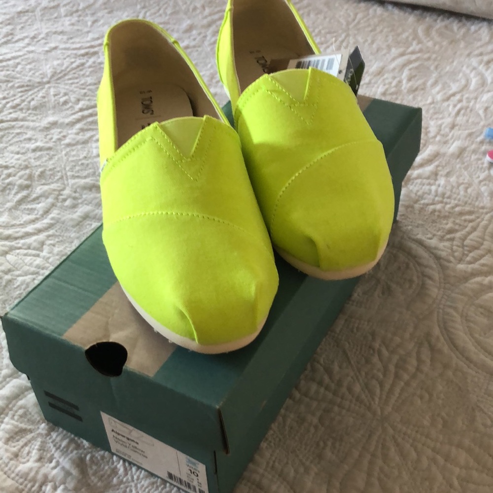 Neon Yellow Toms - Size 10